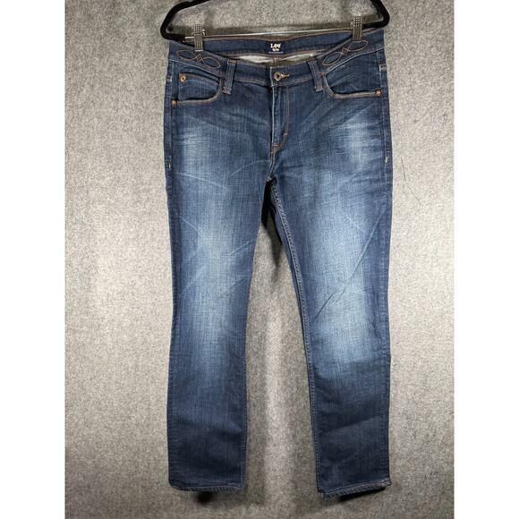 Lee 101+ DEnim Jeans Men 34x33 (*actual 34x29) Low Bruce Slim Selvedge Dark Wash - Picture 1 of 15
